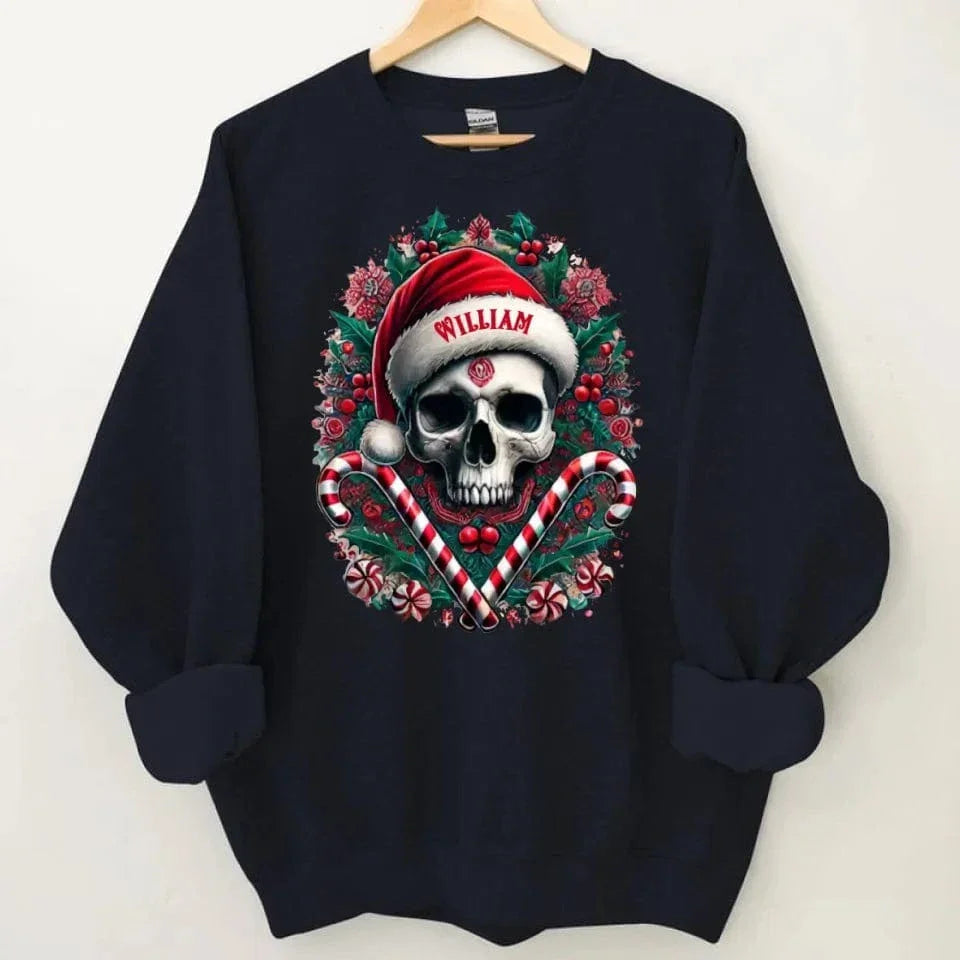 Customized Christmas Themed Skull Pattern Costumes - Personalized Name Christmas Costumes - A Gift For Yourself,Friend,Family,colleagues - Joliny
