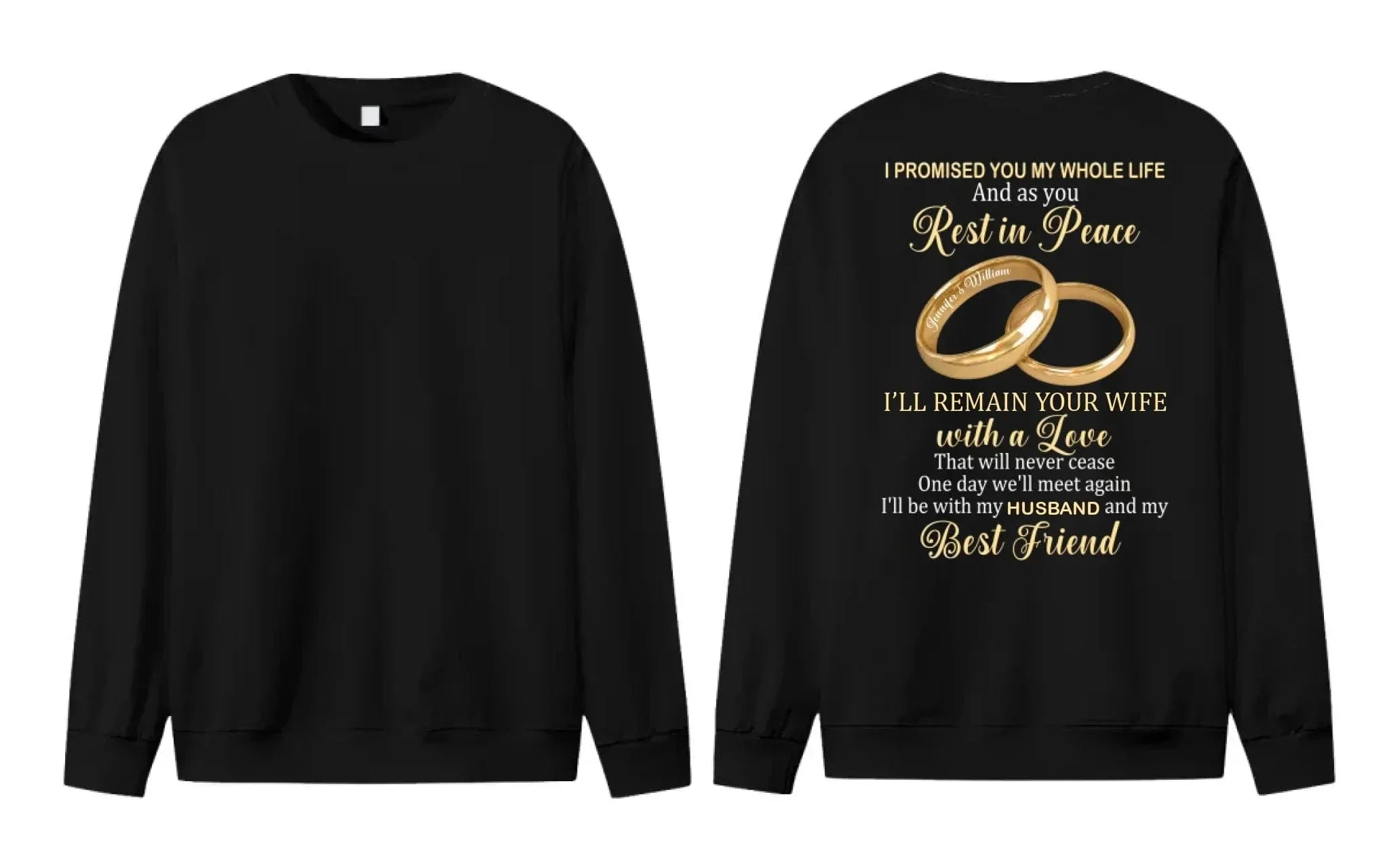 Customized Couple's Theme T-shirt - Personalized Nicknames for Ring Love Letter Clothing - A Gift For Wife,Husband,Girlfriend,Boyfriend - Joliny
