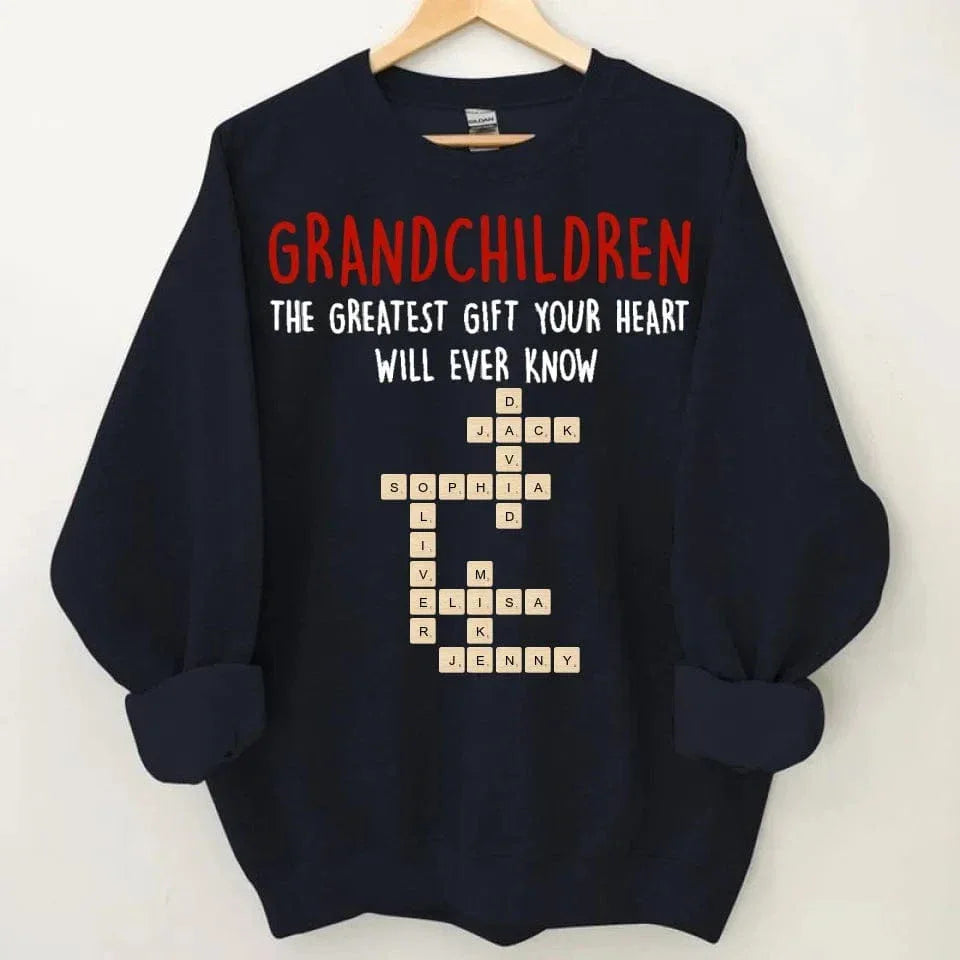 Customized Family T-shirt - Crossword Free Combination Personalized Name Comfort Fashion Clothing - A Gift For Family,Grandma,Grandparent - Joliny