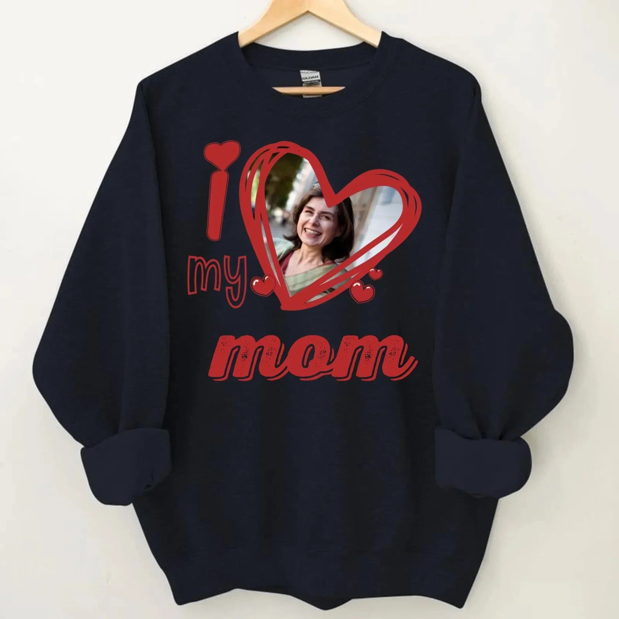 I Love My Mom - Personalized Photos and Cute and Loving T-shirt with Nicknames - Gift For Family,Mom,Grandma - Joliny