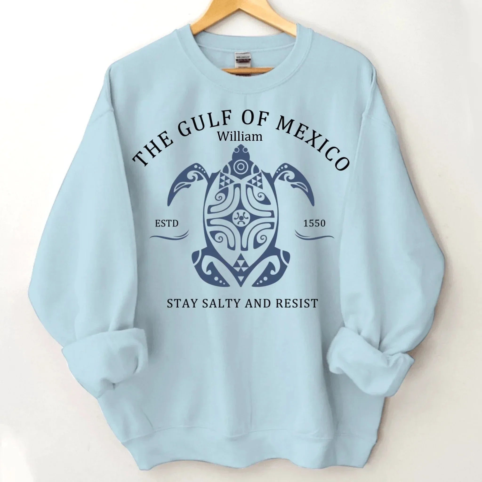 Custom Gulf of Mexico Printed Garments - Personalised Name Gulf of Mexico Themed Printed Trendy T-shirt - A Gift For Family,Friend,BFF - Joliny