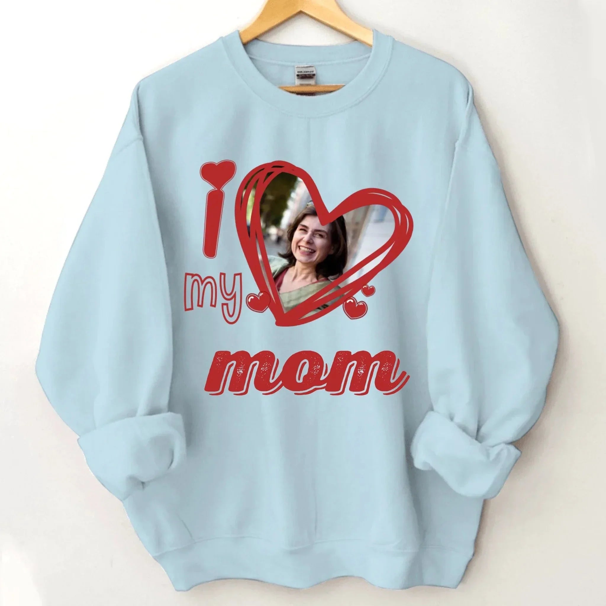 I Love My Mom - Personalized Photos and Cute and Loving T-shirt with Nicknames - Gift For Family,Mom,Grandma - Joliny