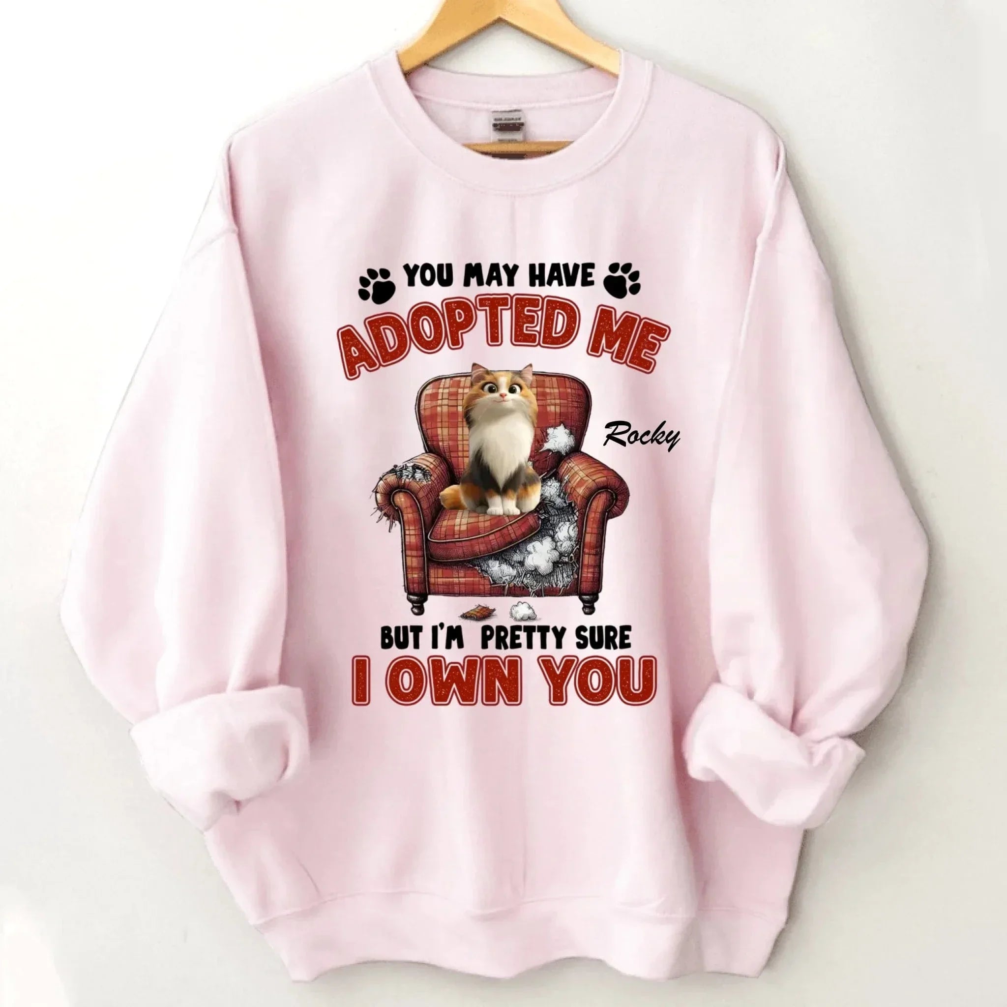 Customized Cat Themed T-Shirt - Personalized Cat Owner Clothing with Cat and Cat's Name - A Gift For Cat Owners,Cat Lovers - Joliny