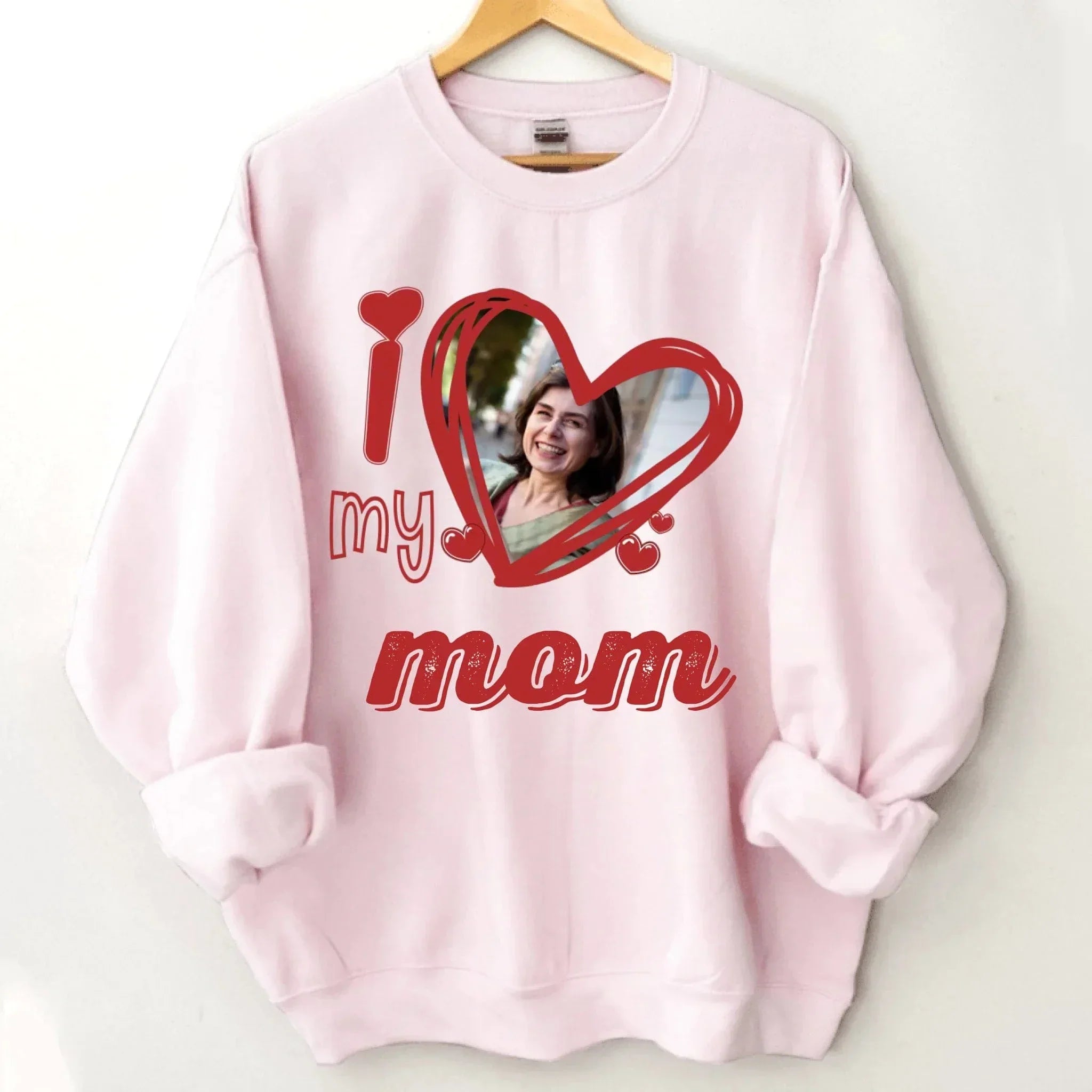 I Love My Mom - Personalized Photos and Cute and Loving T-shirt with Nicknames - Gift For Family,Mom,Grandma - Joliny