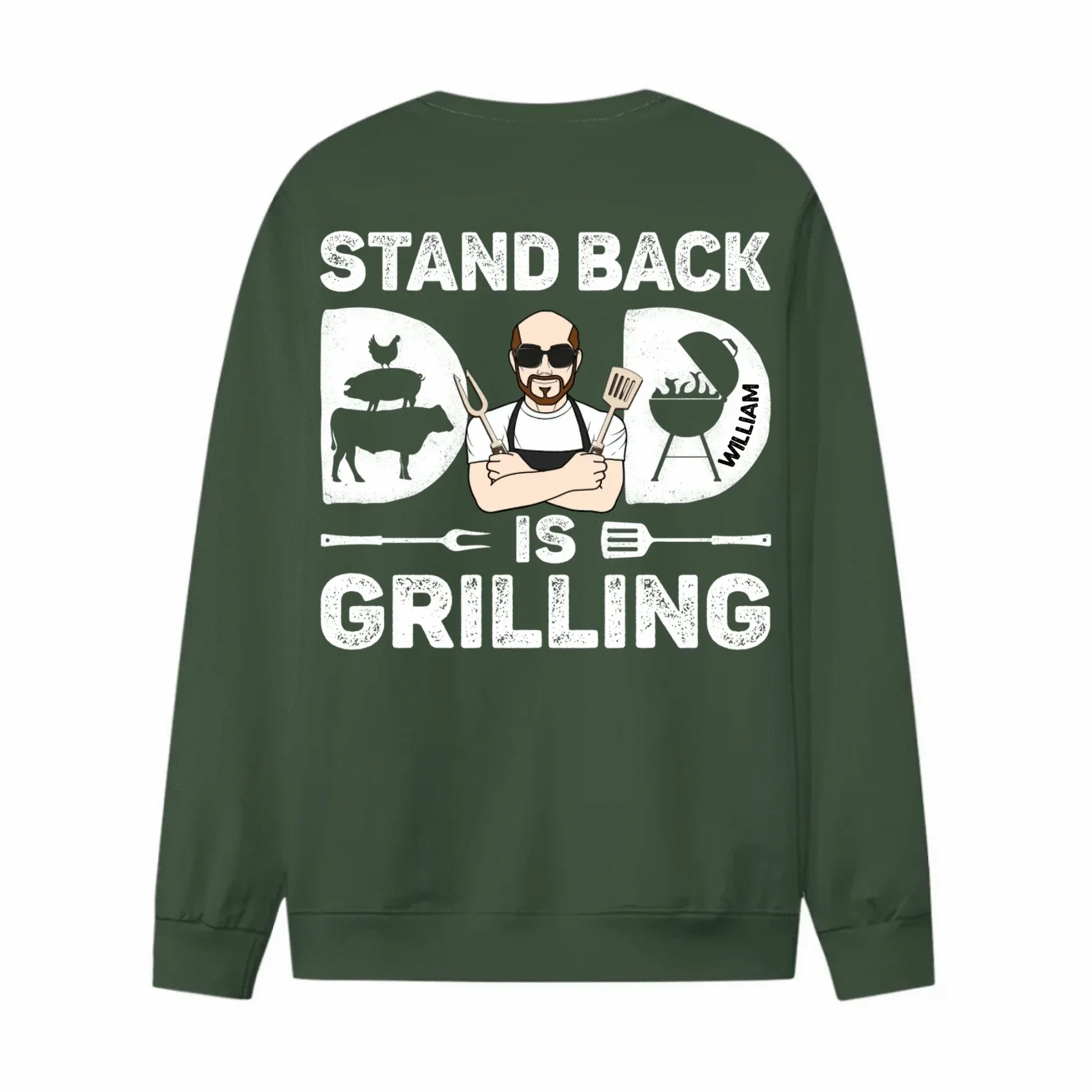 Customized Barbecue-themed Clothing - Personalized Character Images and Name - Unique Gift For Dad - Joliny