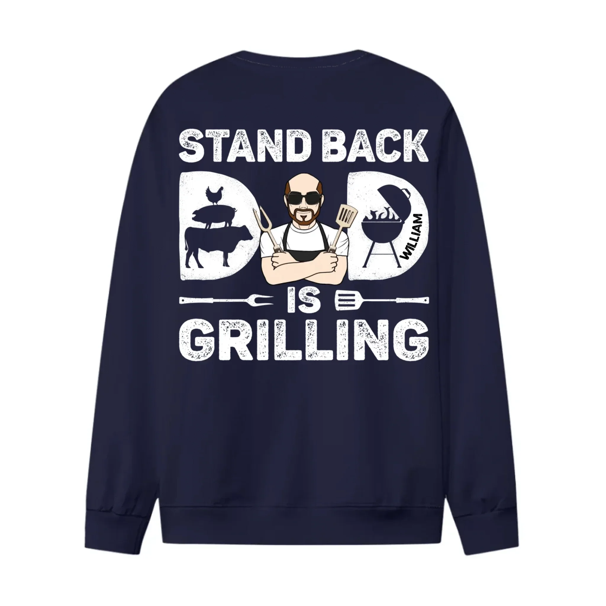 Customized Barbecue-themed Clothing - Personalized Character Images and Name - Unique Gift For Dad - Joliny