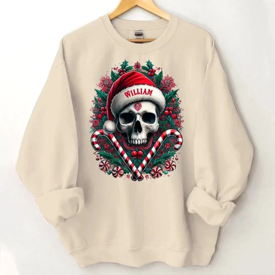Customized Christmas Themed Skull Pattern Costumes - Personalized Name Christmas Costumes - A Gift For Yourself,Friend,Family,colleagues - Joliny