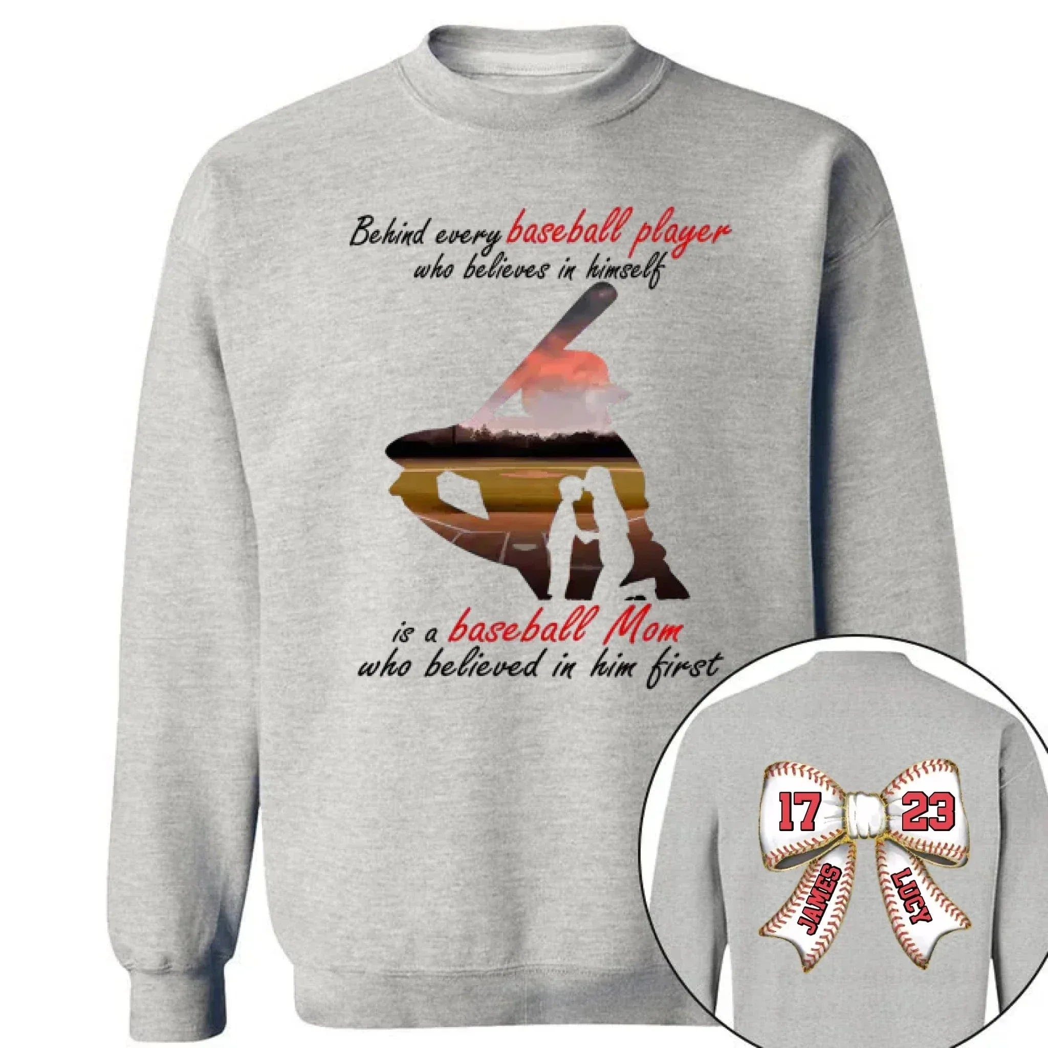 Customed Baseball T-Shirt - Personalised Baseball Themed Apparel with Themes,Numbers and Names - Gifts for Family,Children,Baseball Lovers - Joliny