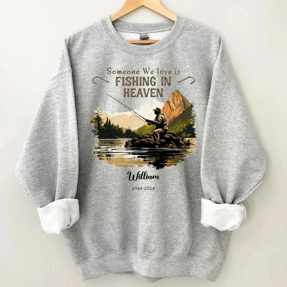 Customized Paradise Fishing Memorial Apparel - Personalized Name And Year Commemorative Clothing - In Loving Memory Christmas Gift For Family,Friend,Your Self - Joliny