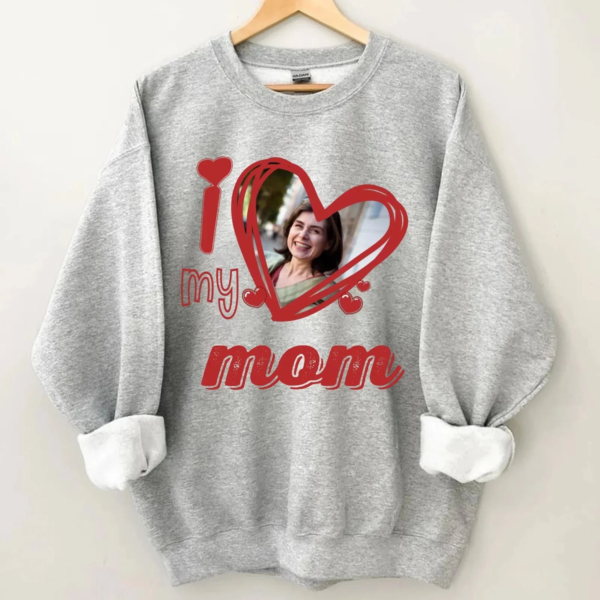 I Love My Mom - Personalized Photos and Cute and Loving T-shirt with Nicknames - Gift For Family,Mom,Grandma - Joliny