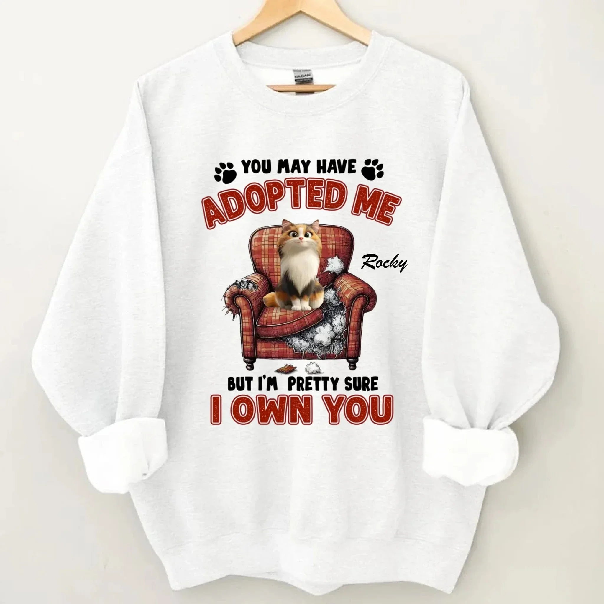 Customized Cat Themed T-Shirt - Personalized Cat Owner Clothing with Cat and Cat's Name - A Gift For Cat Owners,Cat Lovers - Joliny