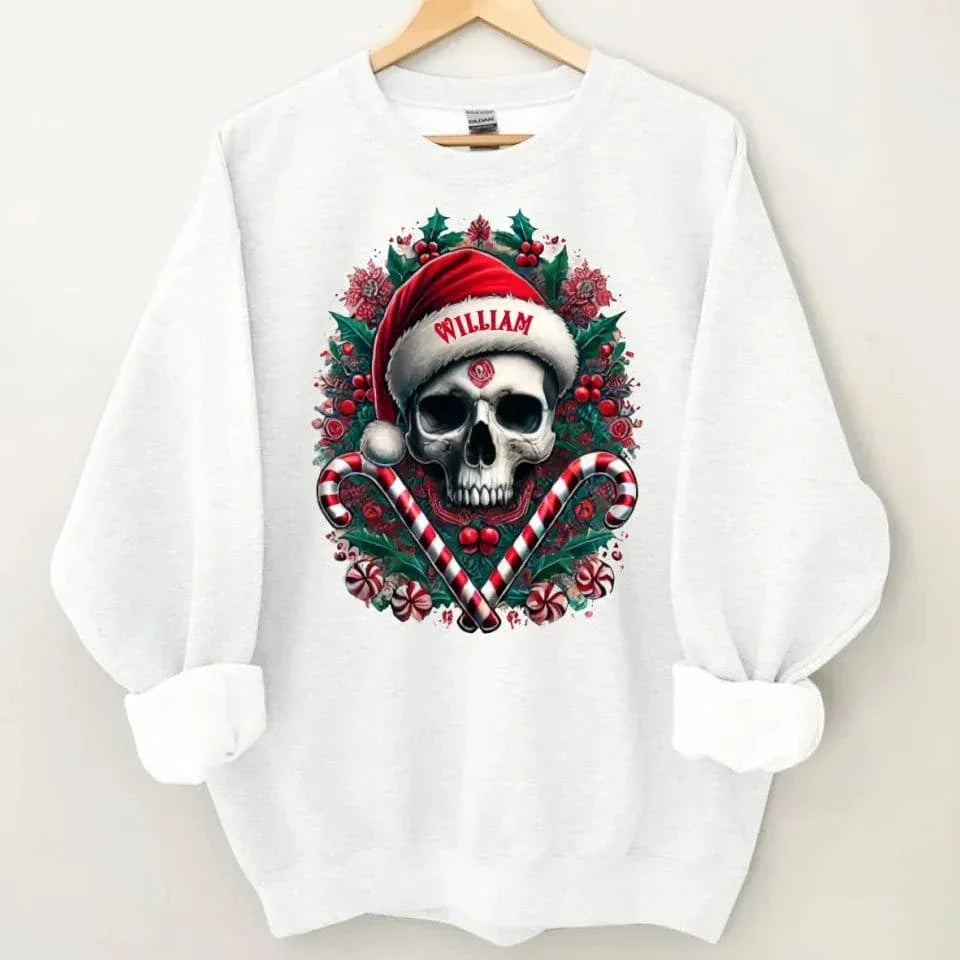 Customized Christmas Themed Skull Pattern Costumes - Personalized Name Christmas Costumes - A Gift For Yourself,Friend,Family,colleagues - Joliny