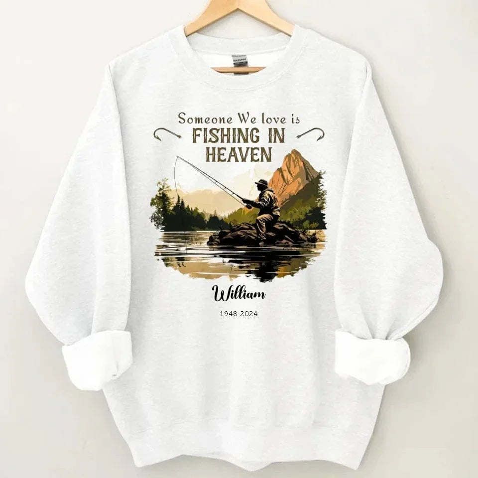 Customized Paradise Fishing Memorial Apparel - Personalized Name And Year Commemorative Clothing - In Loving Memory Christmas Gift For Family,Friend,Your Self - Joliny