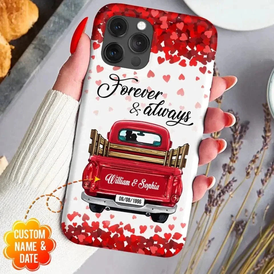 Sweet Couple On Red Truck, You & Me We Got This Personalized Phone Case - Joliny
