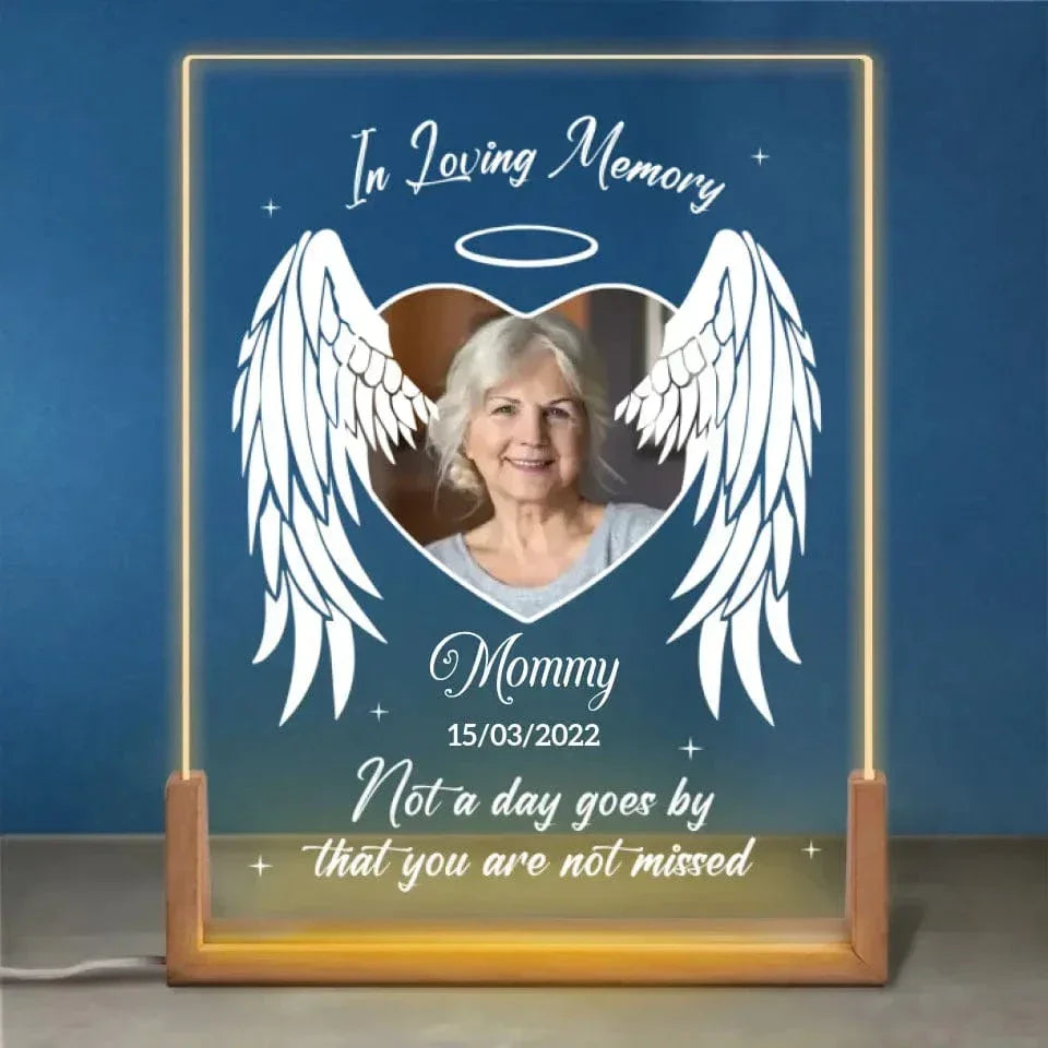 Sympathy Gift - Custom Photo Your Light Will Always Shine In My Heart - Memorial Personalized Custom Shaped LED Night Light - Joliny