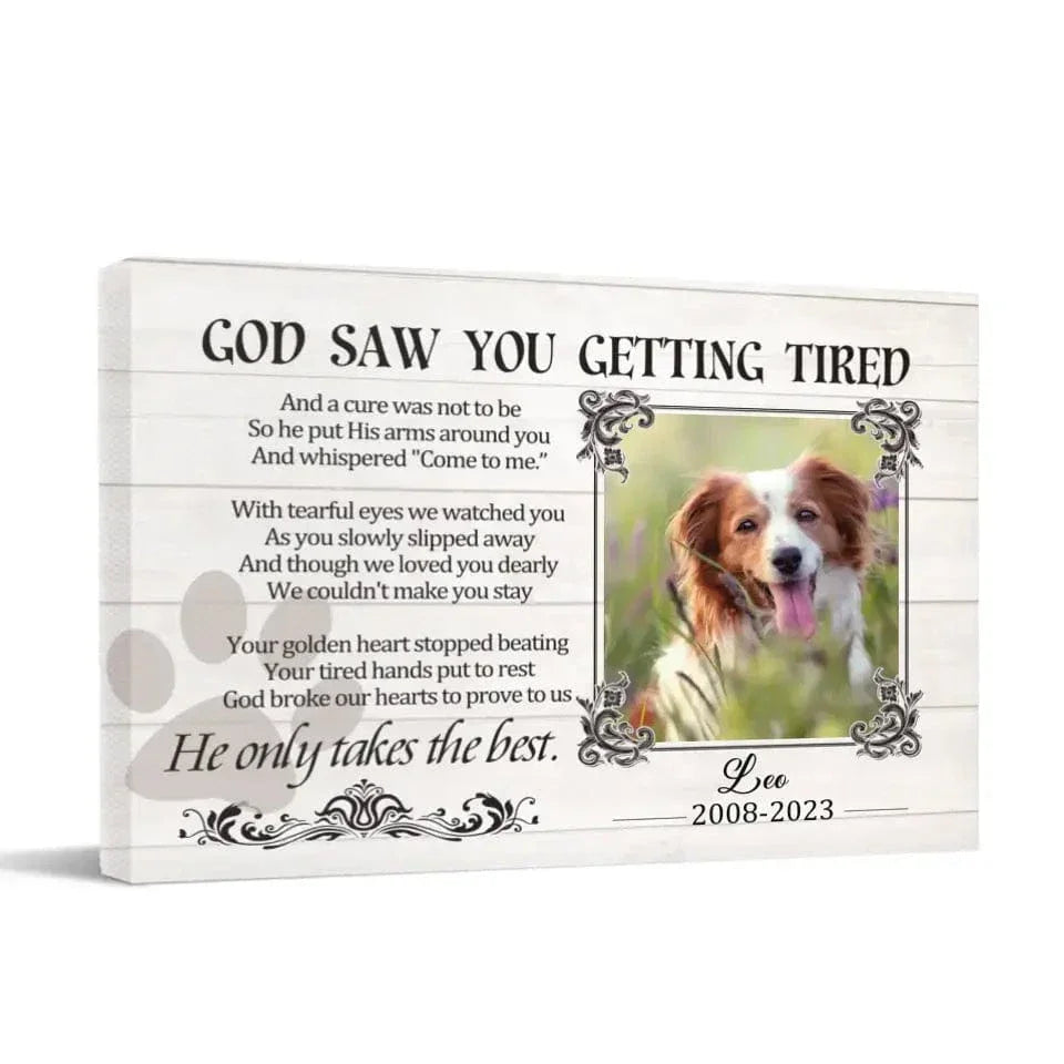 Sympathy Gifts Custom Photo Personalized Canvas Wall Art - For Pet DogCat Owners - Joliny