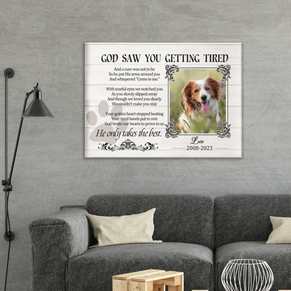 Sympathy Gifts Custom Photo Personalized Canvas Wall Art - For Pet DogCat Owners - Joliny