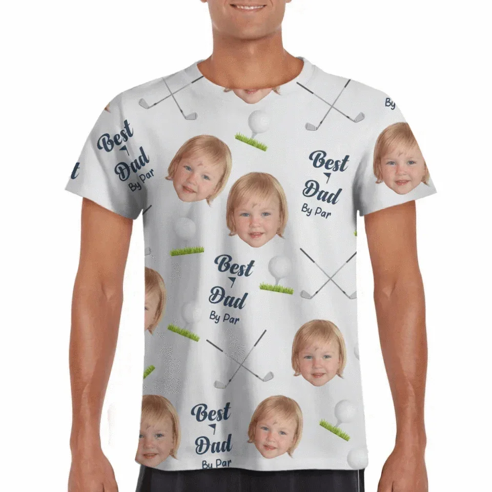 Customized Golf Themed Apparel - Personalized Nickname And Photo Golf Patterned Parent and Child Outfit - Cozy Gifts For Parents,Family,Teams - Joliny