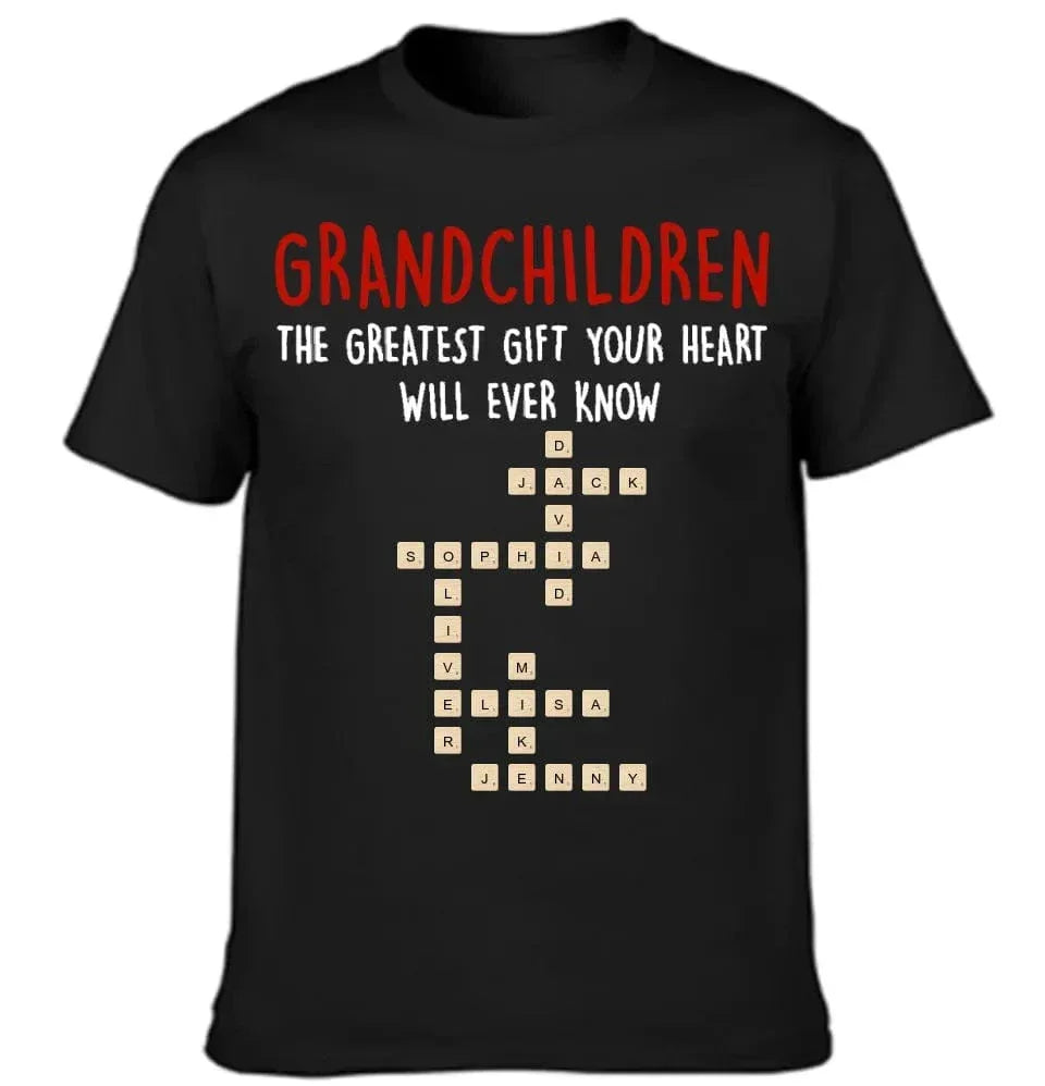 Customized Family T-shirt - Crossword Free Combination Personalized Name Comfort Fashion Clothing - A Gift For Family,Grandma,Grandparent - Joliny
