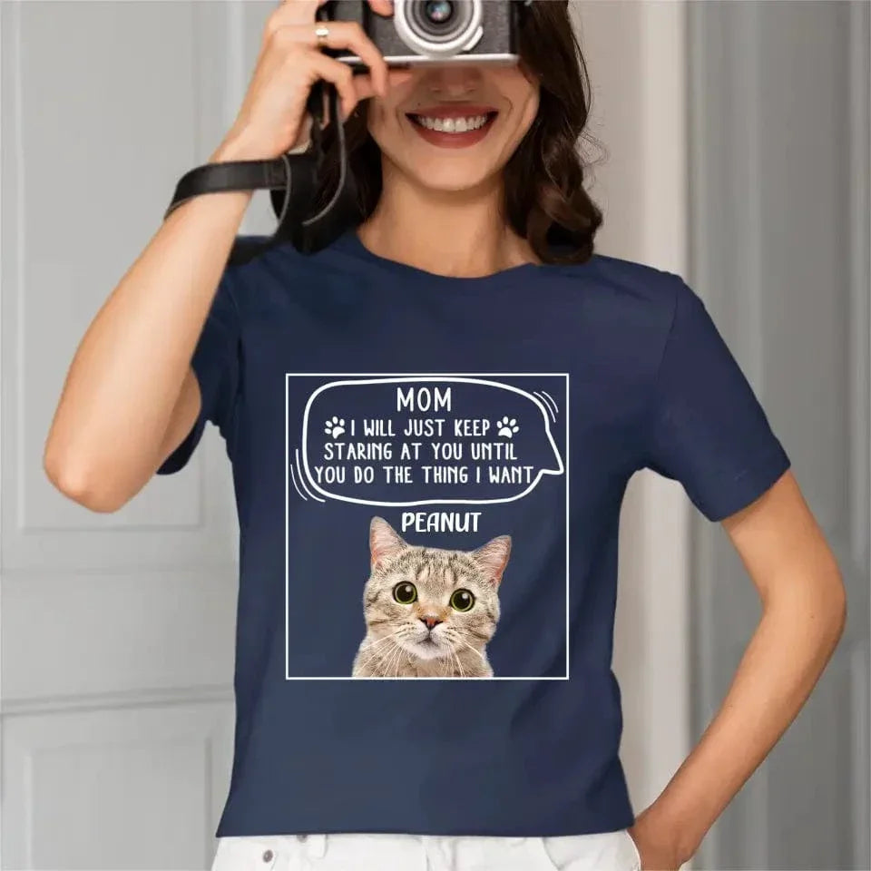 Personalized Photo T Shirt-Dog Cat Keep Staring At You - Joliny