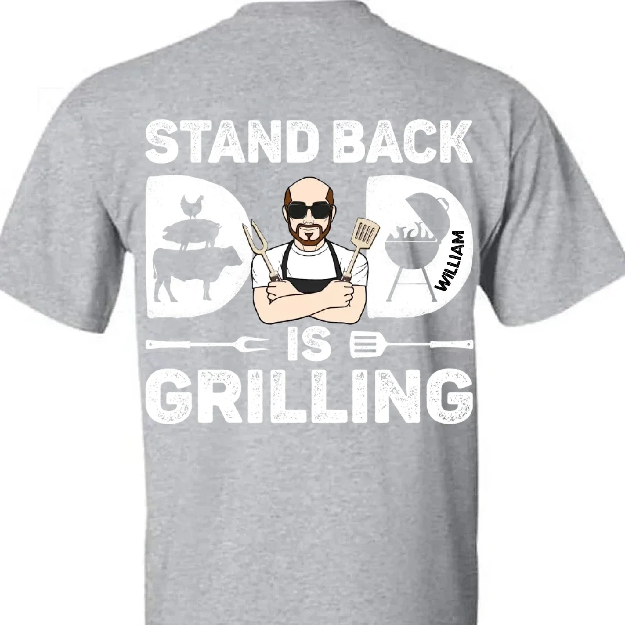 Customized Barbecue-themed Clothing - Personalized Character Images and Name - Unique Gift For Dad - Joliny