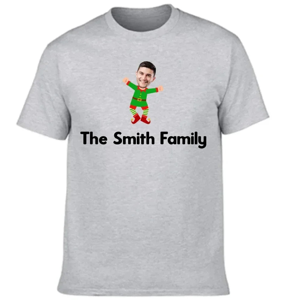 Customized Christmas Style Elf Costumes - Personalized Family Name And Photo Clothes - A Gift For Family,Team - Joliny
