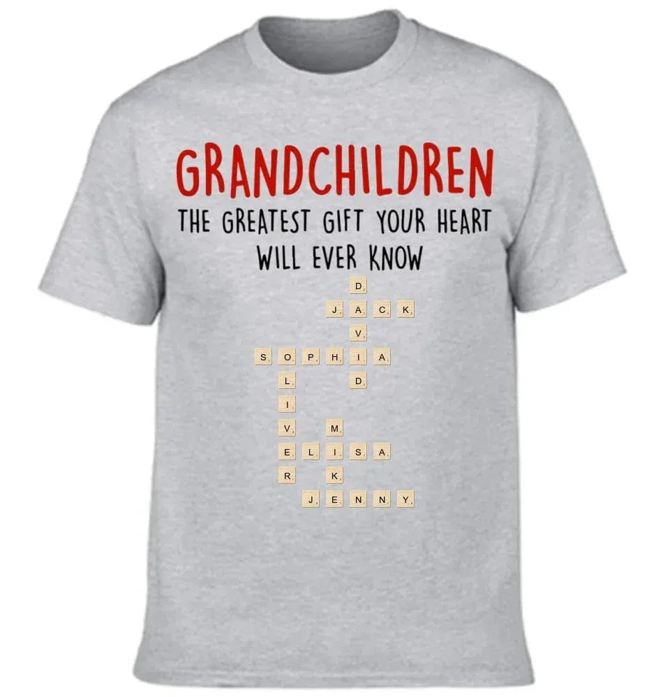 Customized Family T-shirt - Crossword Free Combination Personalized Name Comfort Fashion Clothing - A Gift For Family,Grandma,Grandparent - Joliny