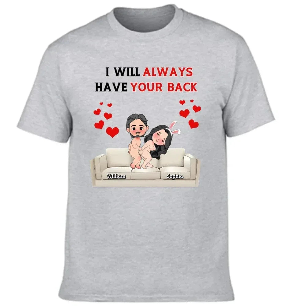 Customized Fun Couple T-shirt - Personalized Name and Cartoon Couple Image Quirky Fun Costume - A Gift For Girlfriend,Boyfriend,Husband,Wife - Joliny