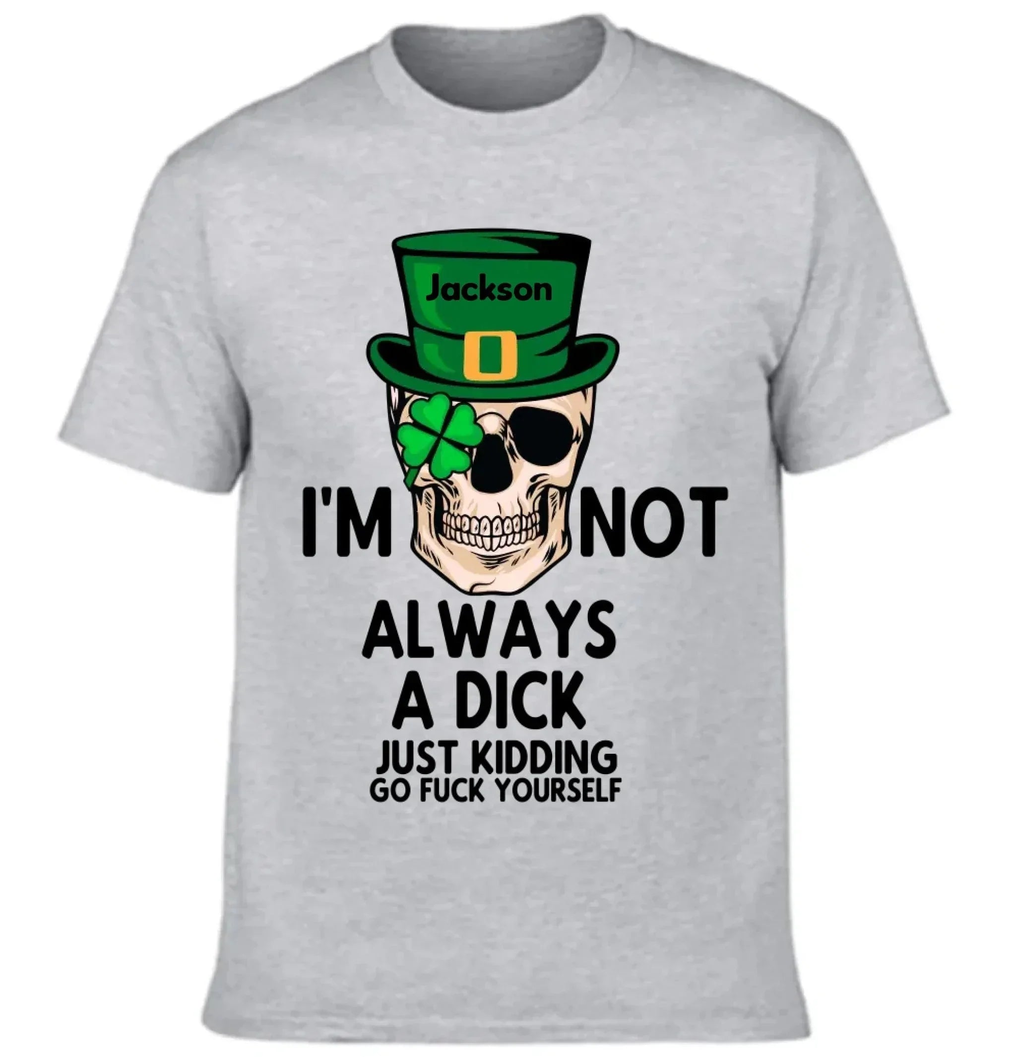 Customized St. Patrick's Day T-shirt - Personalized Name St. Patrick's Day Themed Skull Printed Clothes - A Gift For Friend,Family,Holiday Enthusiasts - Joliny