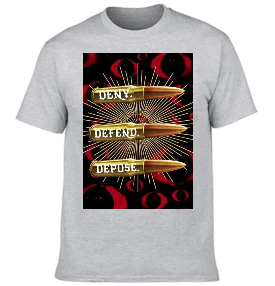 Deny,Defend and Depose Themed Bullet Pattern Clothing - A Gift For Friend,Family,Colleagues,Fellow Student,Roommates - Joliny