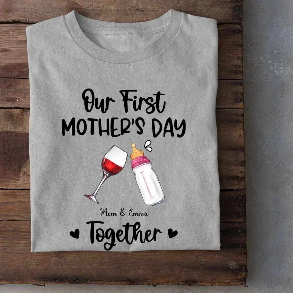 Personalized Baby Onesie/ T-shirt - Mother's Day Gift Idea For Baby/Mom - Our First Mother's Day Together - Joliny