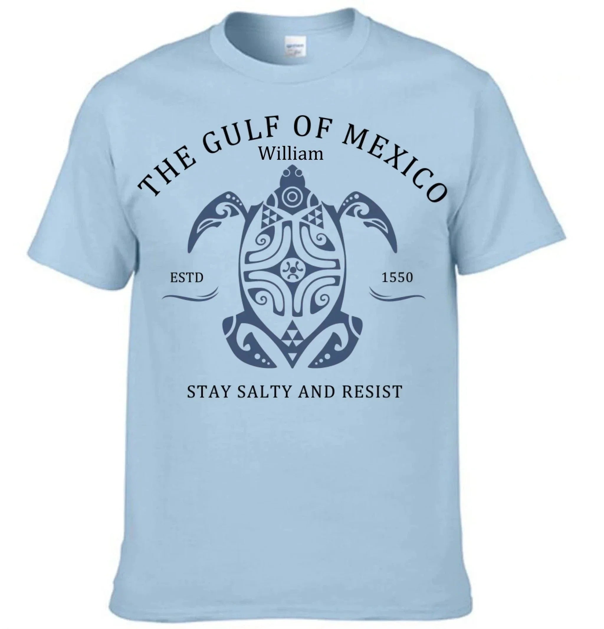 Custom Gulf of Mexico Printed Garments - Personalised Name Gulf of Mexico Themed Printed Trendy T-shirt - A Gift For Family,Friend,BFF - Joliny