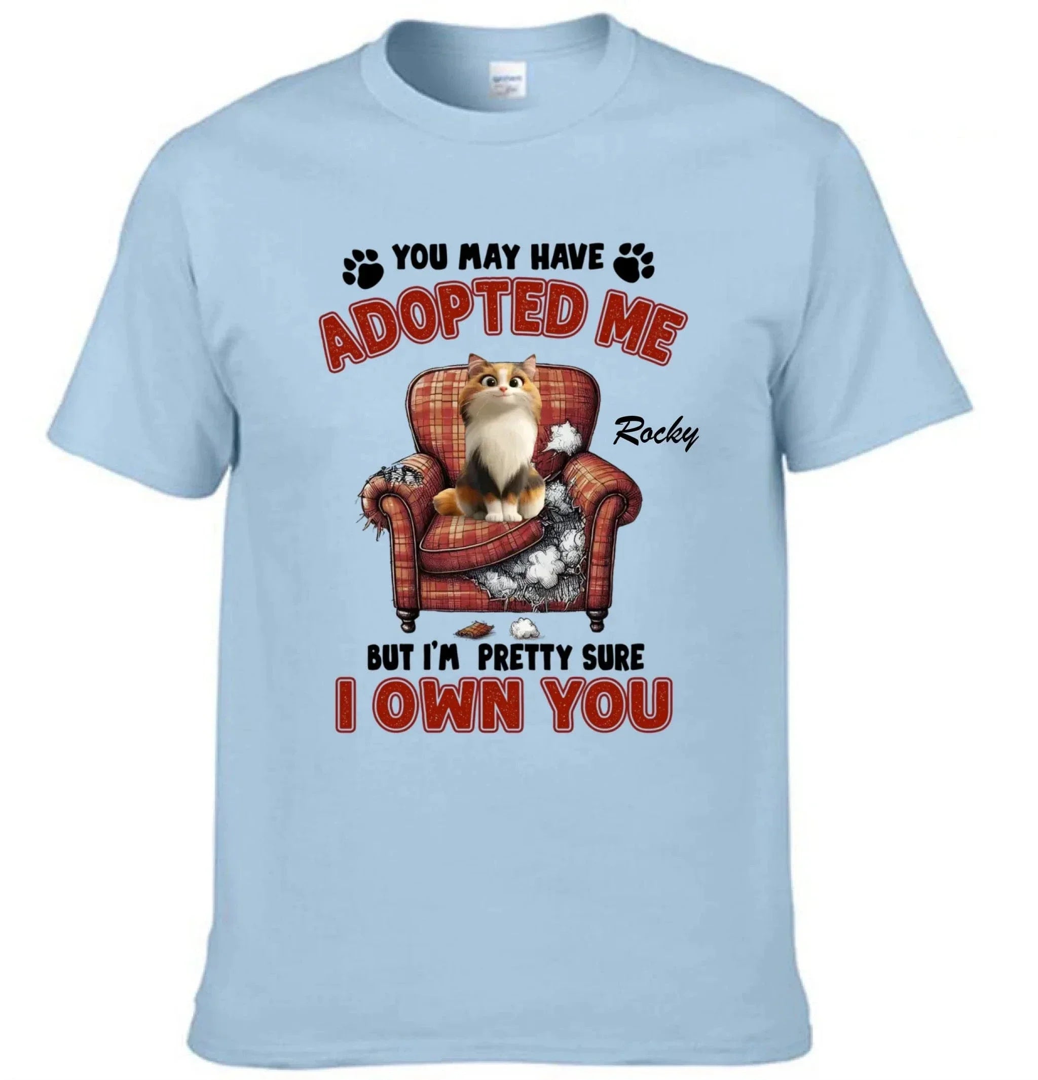 Customized Cat Themed T-Shirt - Personalized Cat Owner Clothing with Cat and Cat's Name - A Gift For Cat Owners,Cat Lovers - Joliny