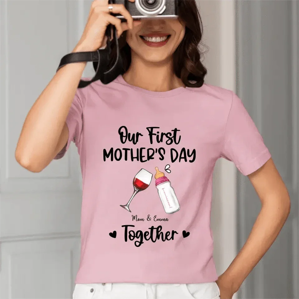 Personalized Baby Onesie/ T-shirt - Mother's Day Gift Idea For Baby/Mom - Our First Mother's Day Together - Joliny