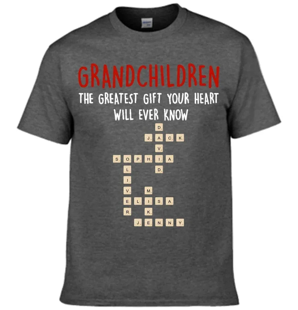 Customized Family T-shirt - Crossword Free Combination Personalized Name Comfort Fashion Clothing - A Gift For Family,Grandma,Grandparent - Joliny