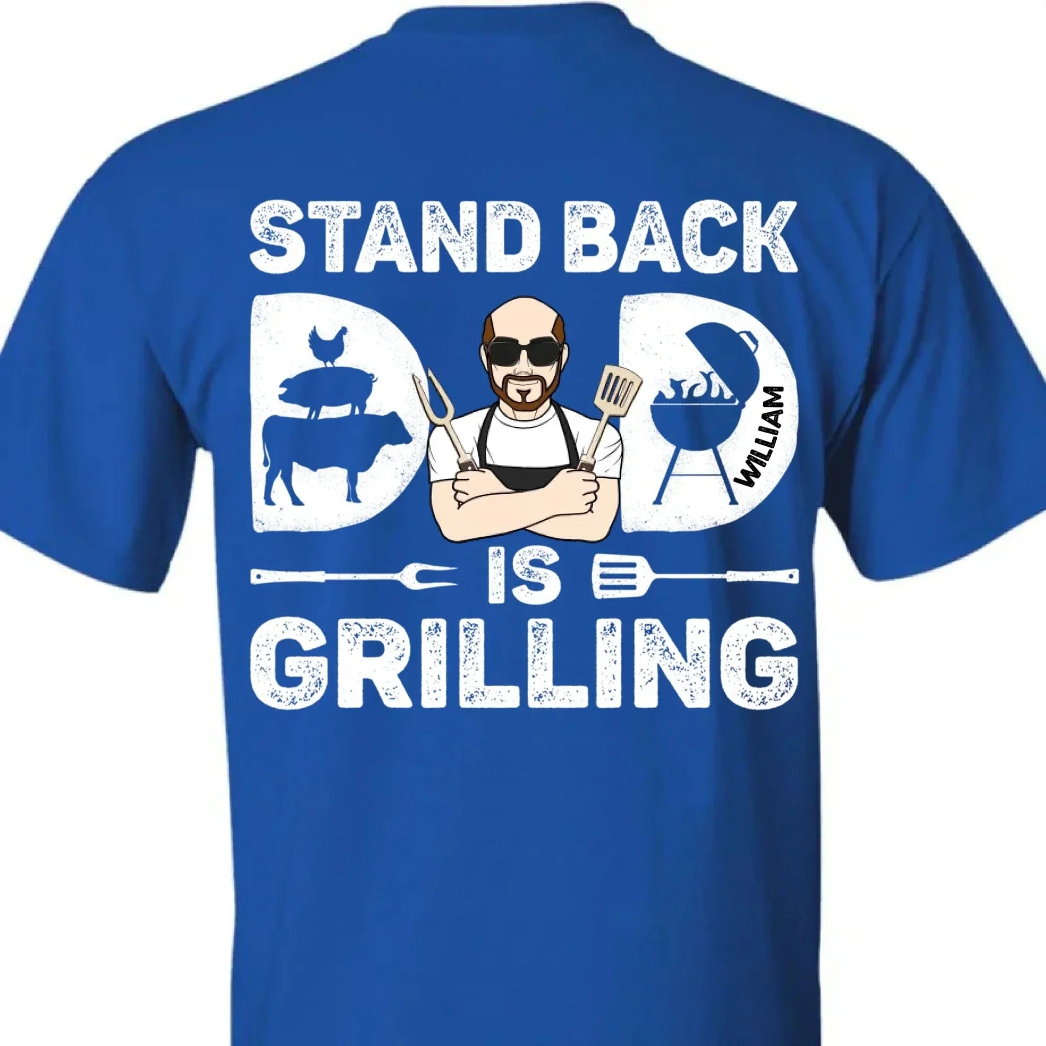 Customized Barbecue-themed Clothing - Personalized Character Images and Name - Unique Gift For Dad - Joliny