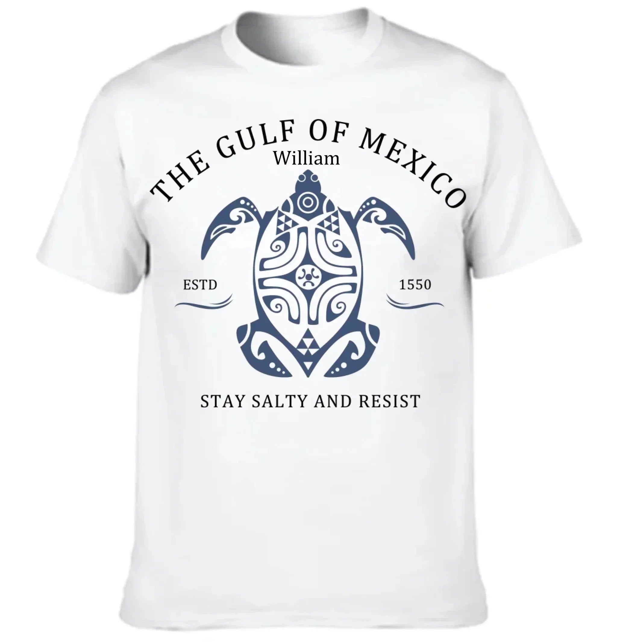 Custom Gulf of Mexico Printed Garments - Personalised Name Gulf of Mexico Themed Printed Trendy T-shirt - A Gift For Family,Friend,BFF - Joliny