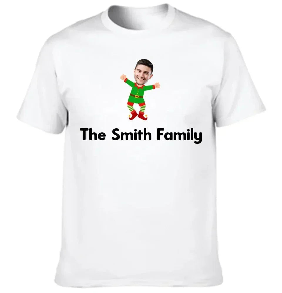 Customized Christmas Style Elf Costumes - Personalized Family Name And Photo Clothes - A Gift For Family,Team - Joliny