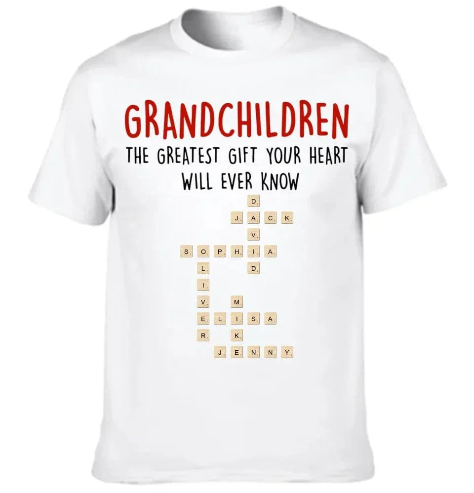 Customized Family T-shirt - Crossword Free Combination Personalized Name Comfort Fashion Clothing - A Gift For Family,Grandma,Grandparent - Joliny