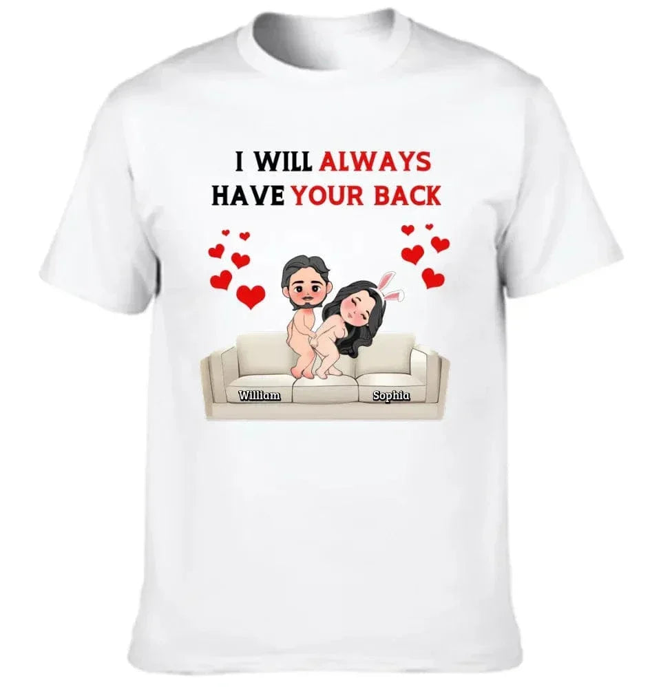 Customized Fun Couple T-shirt - Personalized Name and Cartoon Couple Image Quirky Fun Costume - A Gift For Girlfriend,Boyfriend,Husband,Wife - Joliny