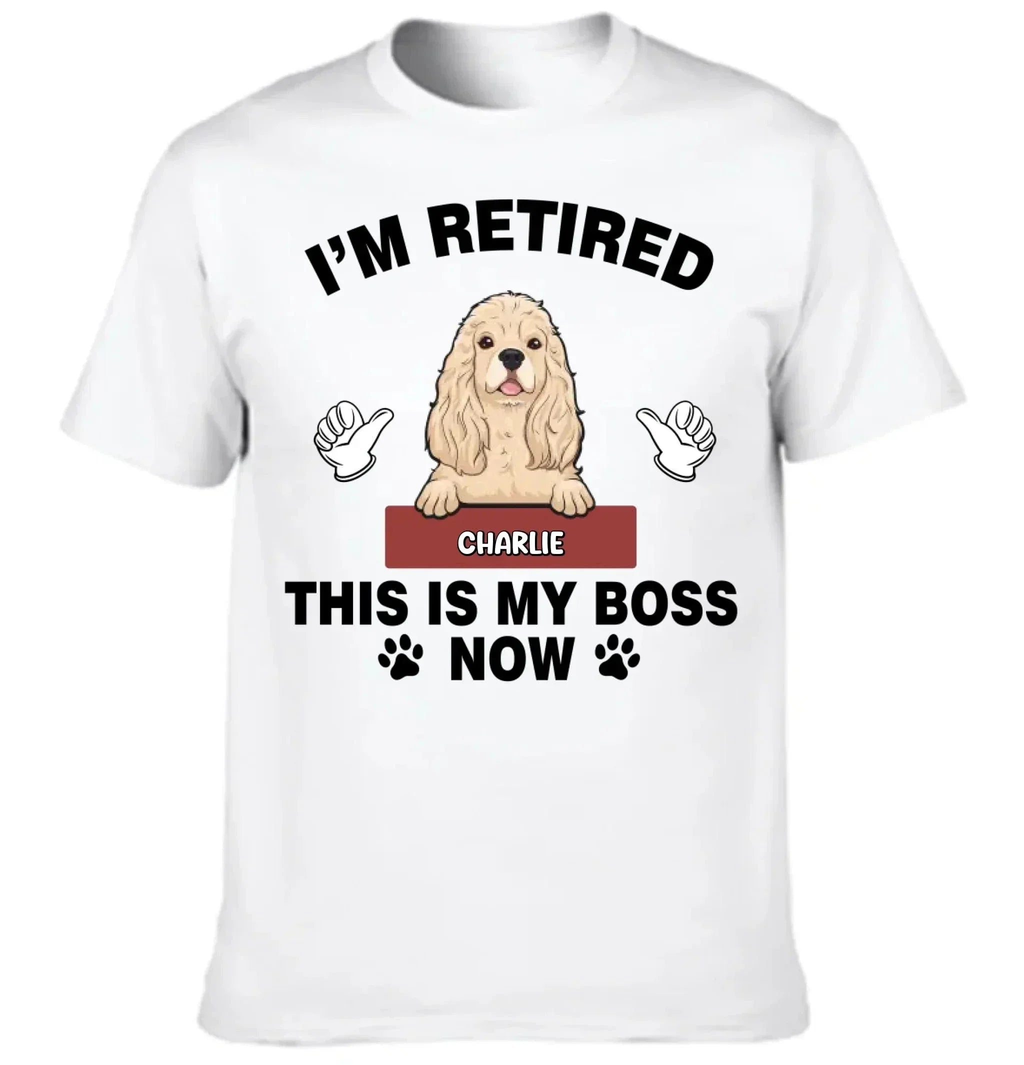 Customized Pet Themed T-shirt - Personalize Fashionable Clothing with Different Breed Pet Prints and Names - A Gift For Pet Lovers,Pet Owners - Joliny