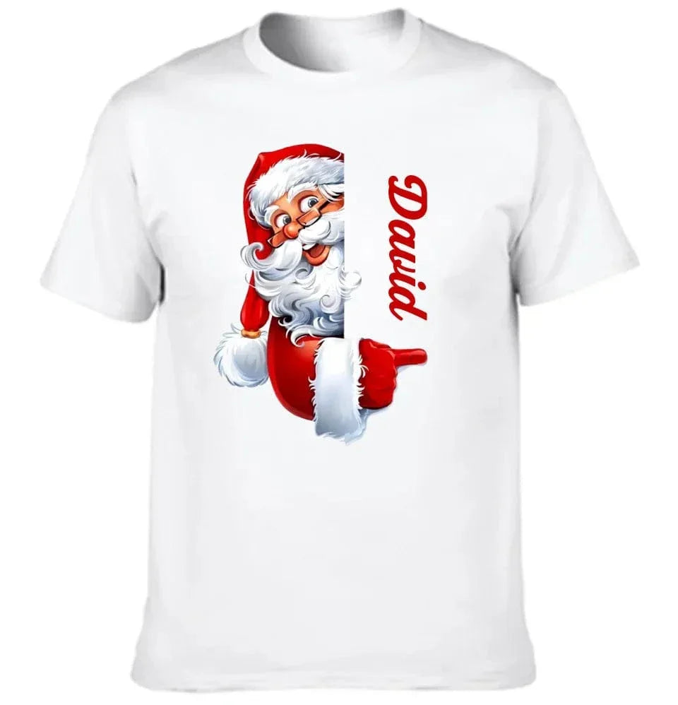 Santa Claus Pattern Customized Clothing - Couple's Clothes With Personalized Names, Group Apparel, Family Apparel - A Gift For Friend,Family,Other Half - Joliny