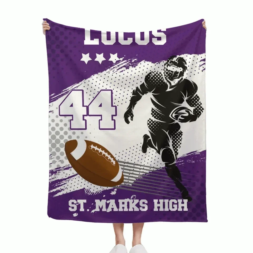 Team Sport - Personalised Football Blankets - Gift For The Football Players,Sports Enthusiasts - Joliny