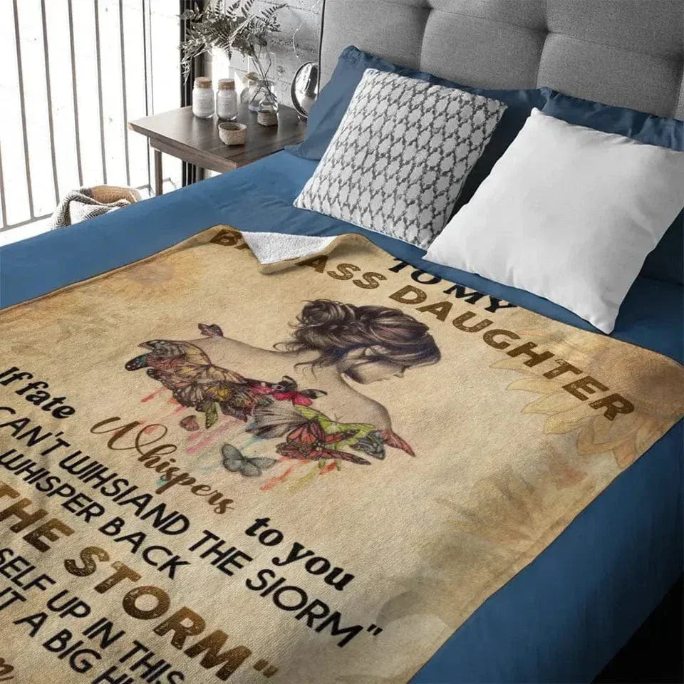 To My Daughter Blanket - I Am The Storm Wrap Yourself Up In This - Joliny