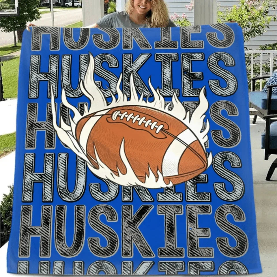 Touchdown Score - Personalized Name Custom Rugby Blanket - Gifts for Rugby Lovers - Joliny