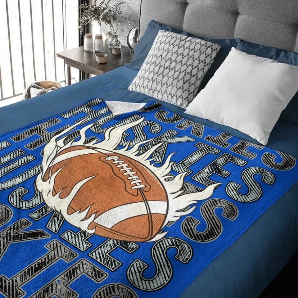 Touchdown Score - Personalized Name Custom Rugby Blanket - Gifts for Rugby Lovers - Joliny