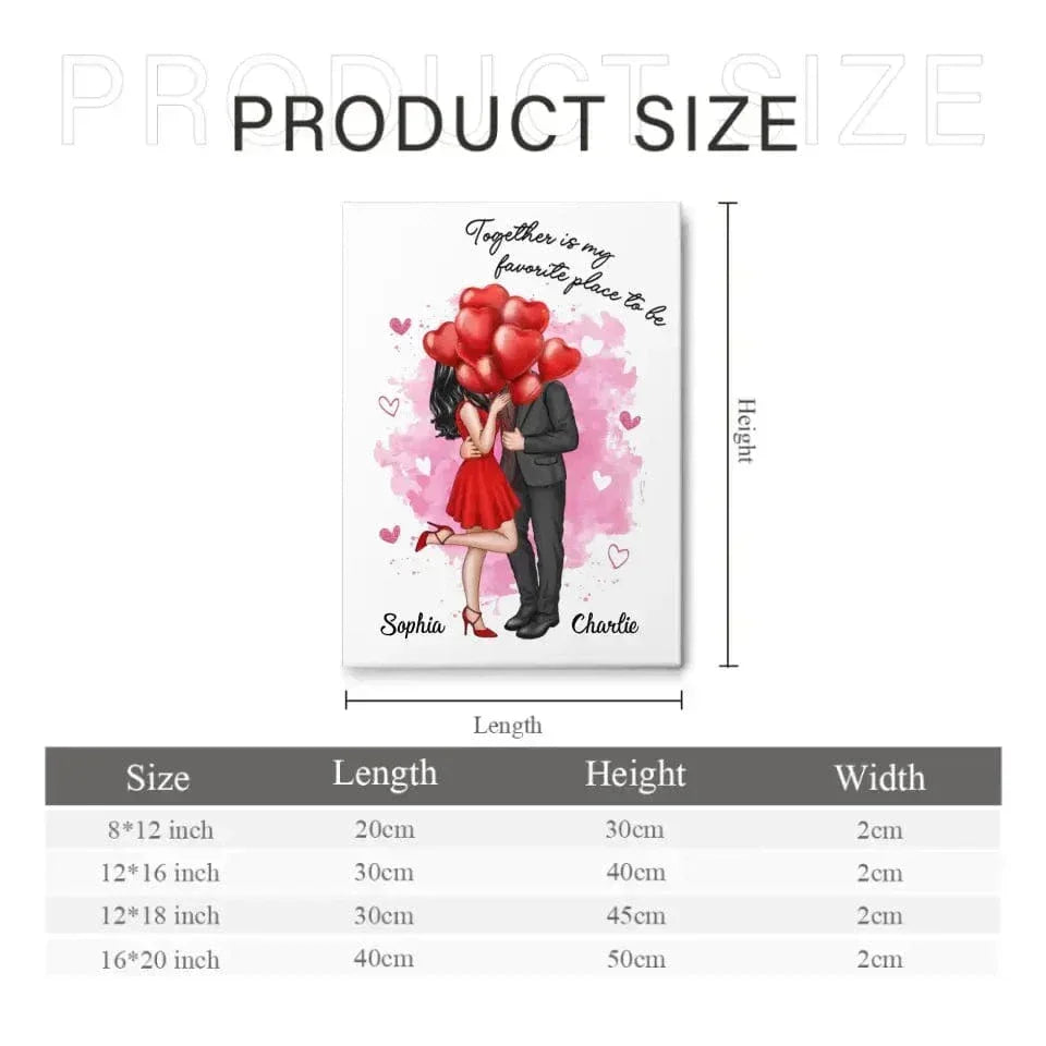 Valentine‘s Gift Personalized Canvas Wall Art / Blanket - You Will Forever Be My Always Couple - Joliny