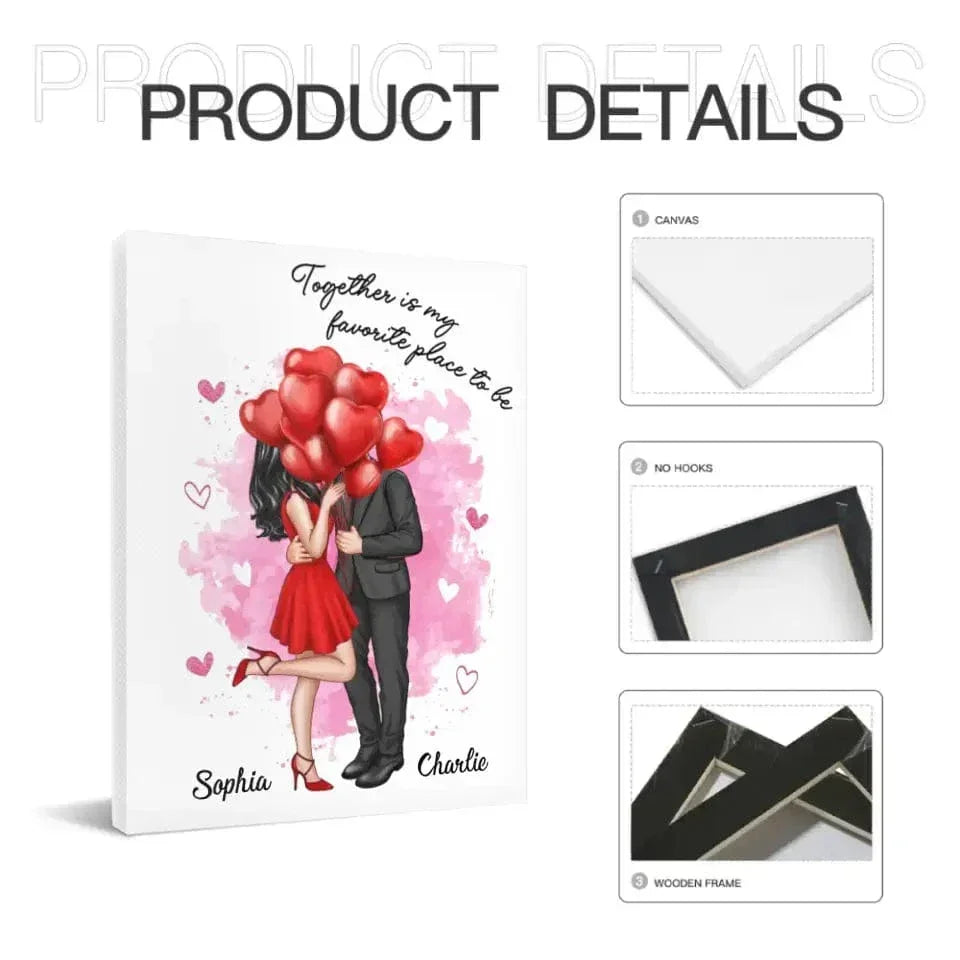 Valentine‘s Gift Personalized Canvas Wall Art / Blanket - You Will Forever Be My Always Couple - Joliny