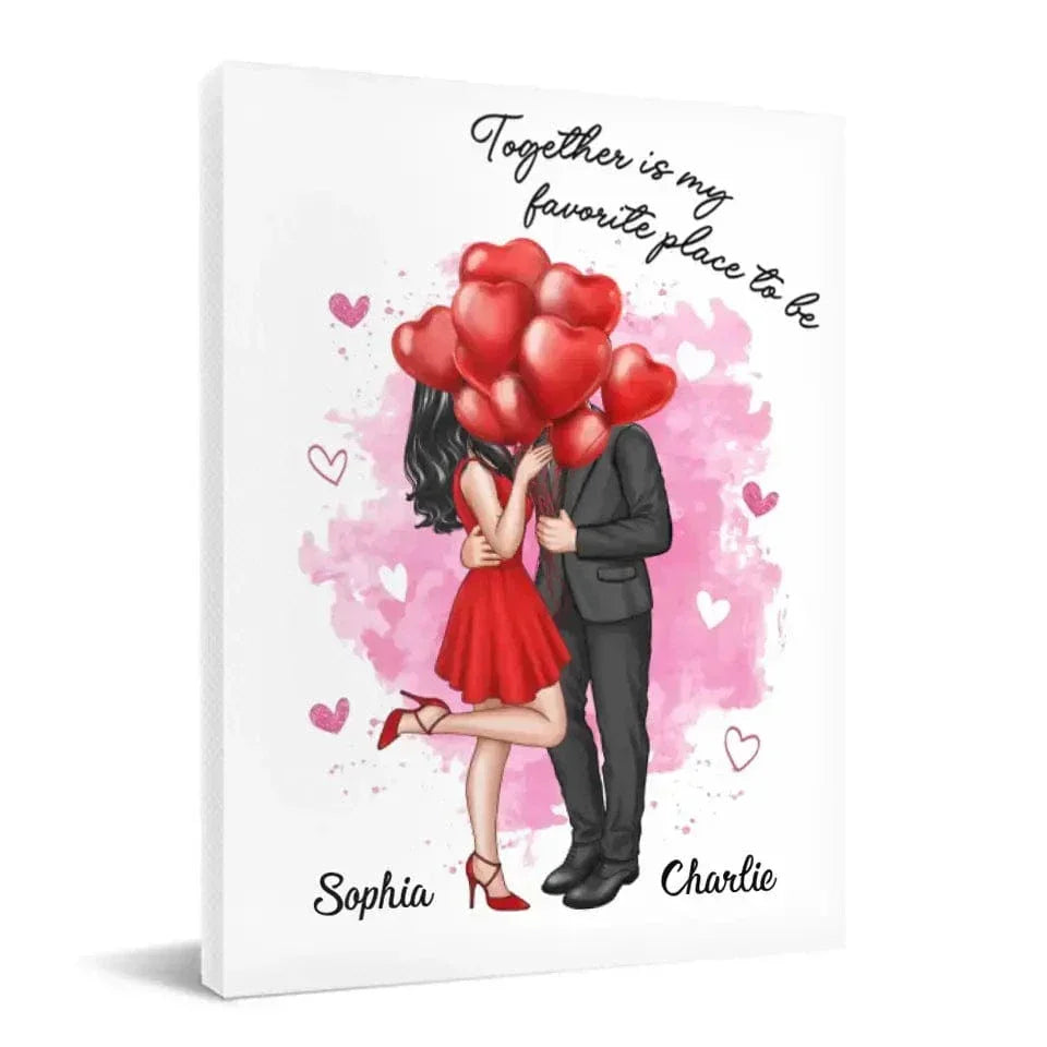 Valentine‘s Gift Personalized Canvas Wall Art / Blanket - You Will Forever Be My Always Couple - Joliny