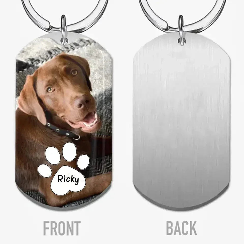 When You Miss Me Have No Fear Personalized Aluminum Keychain Gift For Family,Dog Lovers,Cat Lovers - Joliny